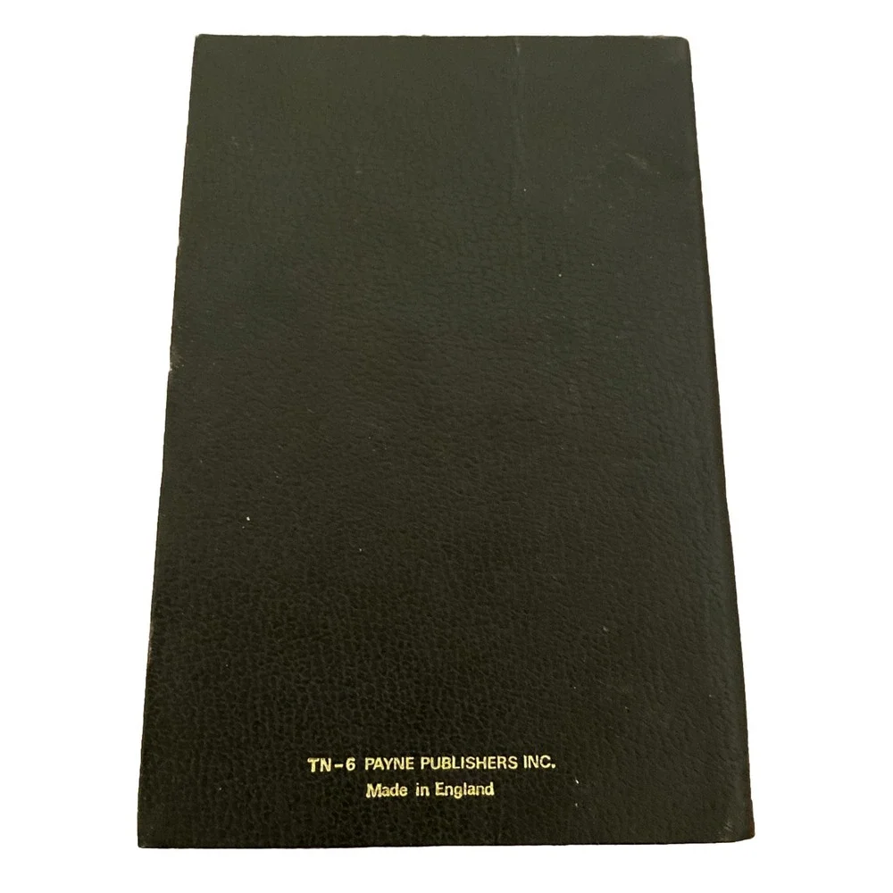 Vintage TN-6 Payne Publishers Leather Bound‎ Travel Notes Diary Journal England